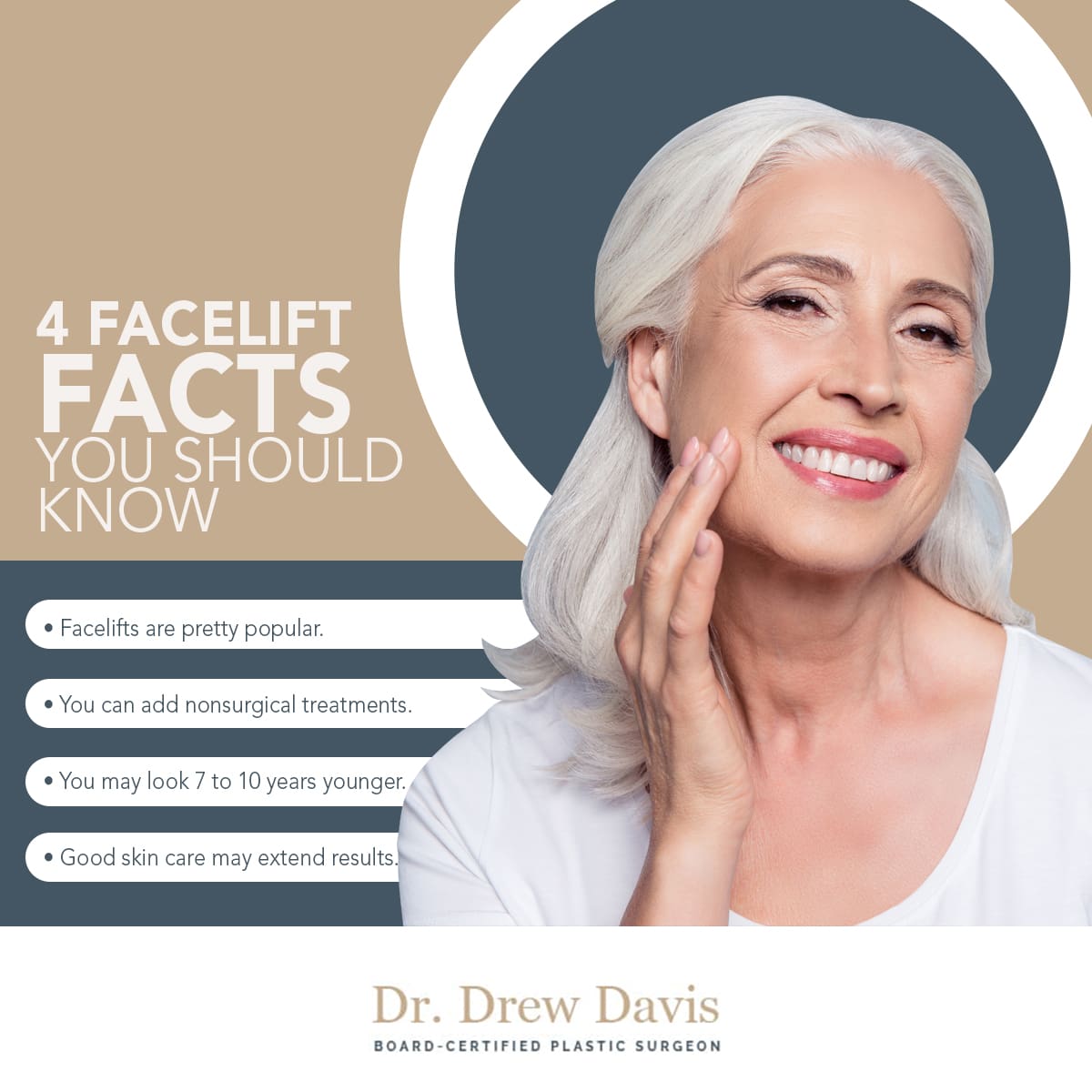 Dr Drew Davis - Facelift Infographic Main