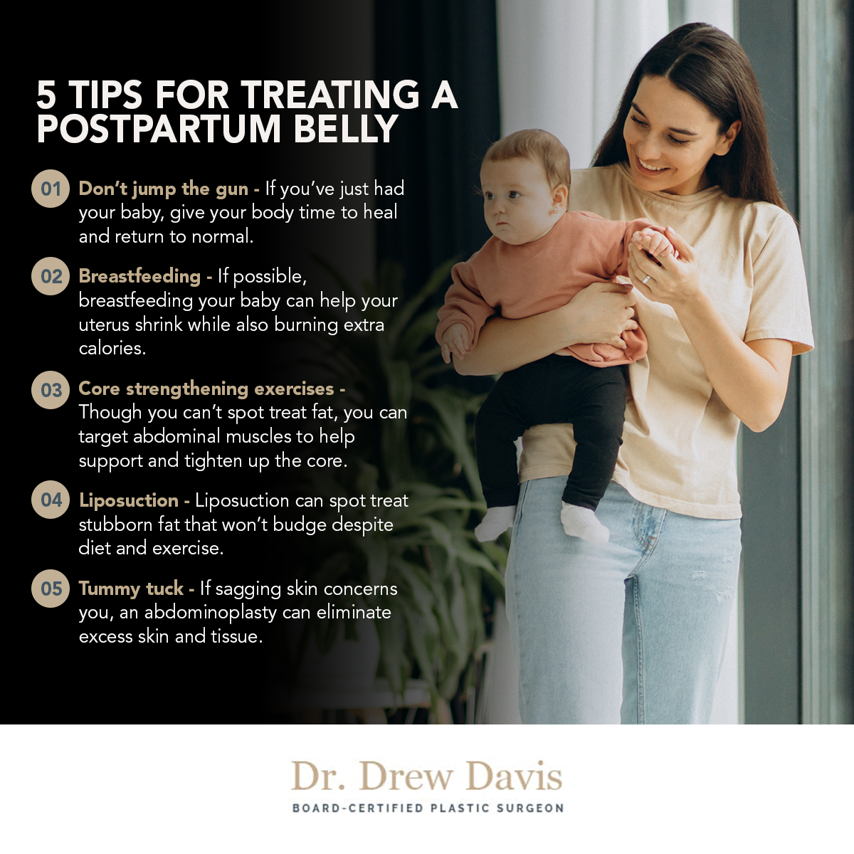 5 Tips for Treating a Postpartum Belly